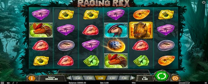 Het speelveld van Raging Rex Raging Rex slot